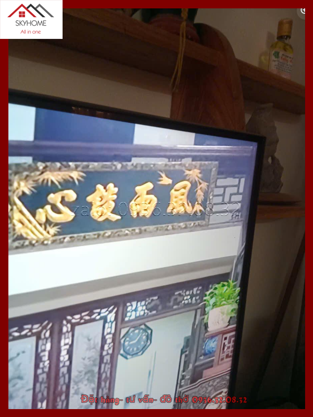 Hoành phi phòng thờ chữ Phong- Vũ- Bí- Tâm